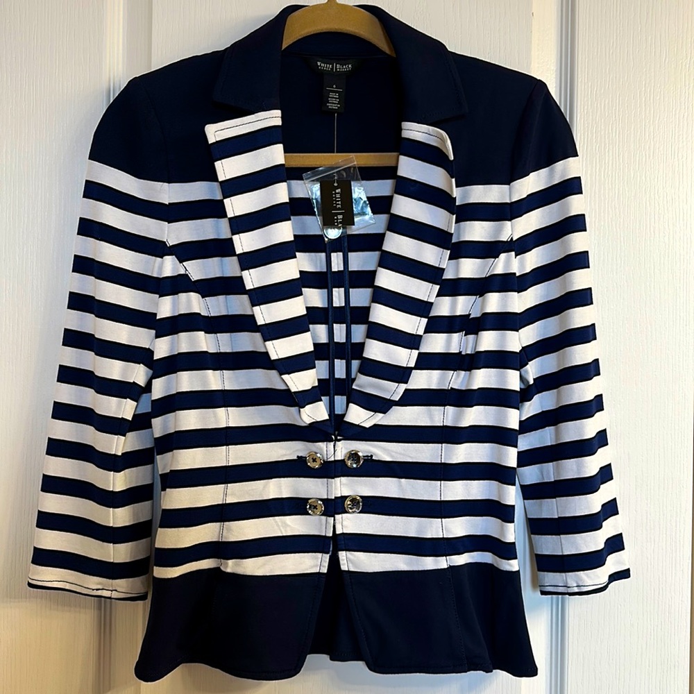 White House Black Market Nautical Knit Jacket